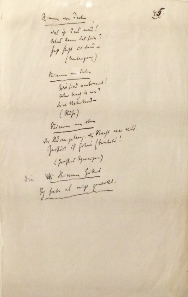 Manuskriptfassung von Karl Kraus, "Die letzten Tage der Menschheit"